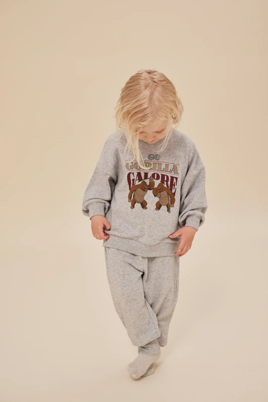 LOUPY LOU SWEAT PANTS GOTS-GREY MELANGE
