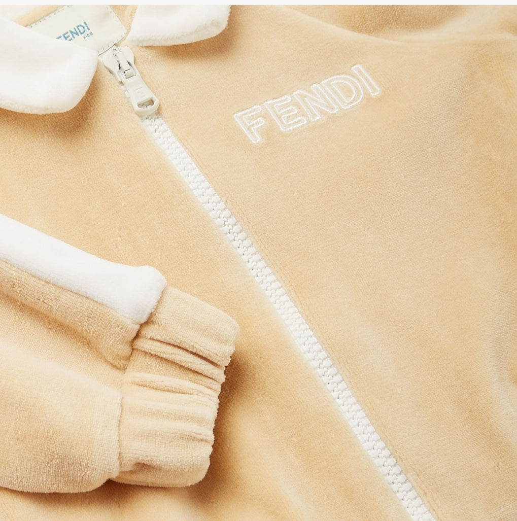 BABY ZIP UP CHENILLE SWEATSHIRT WITH COLLAR