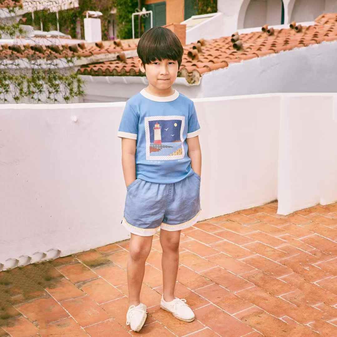 Misha & Puff-Lighthouse Collage Ringer Tee