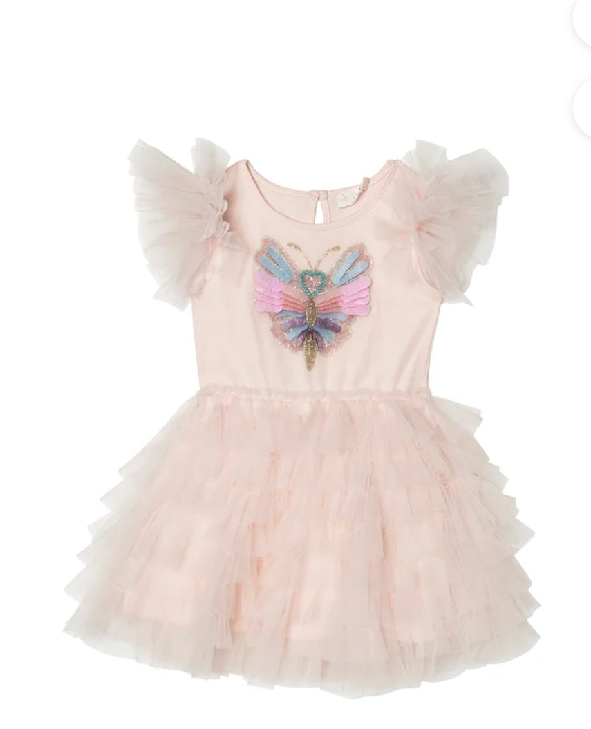 BEBE KALEIDOSCOPE EYES TUTU DRESS-PEARL