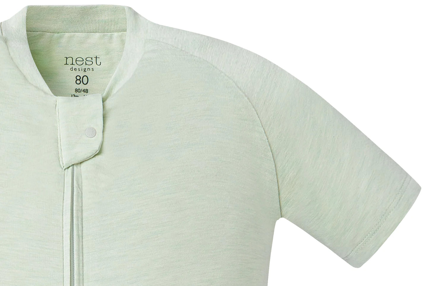 Short Sleeve Footed Sleep Bag 0.5 TOG (Bamboo Jersey) - Pantone Dewkist