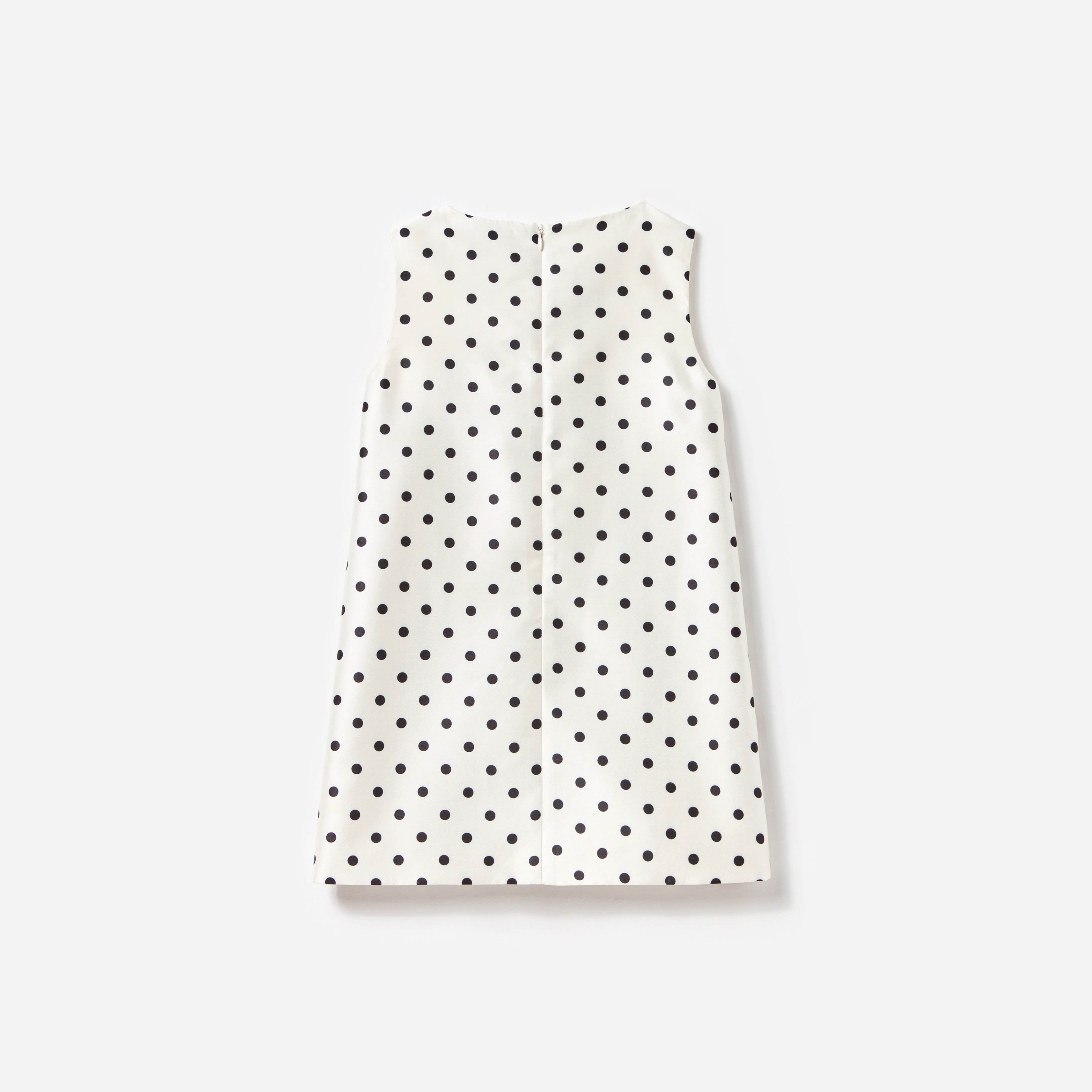 Self Portrait-CREAM SLEEVELESS POLKA DOT TAFFETA DRESS