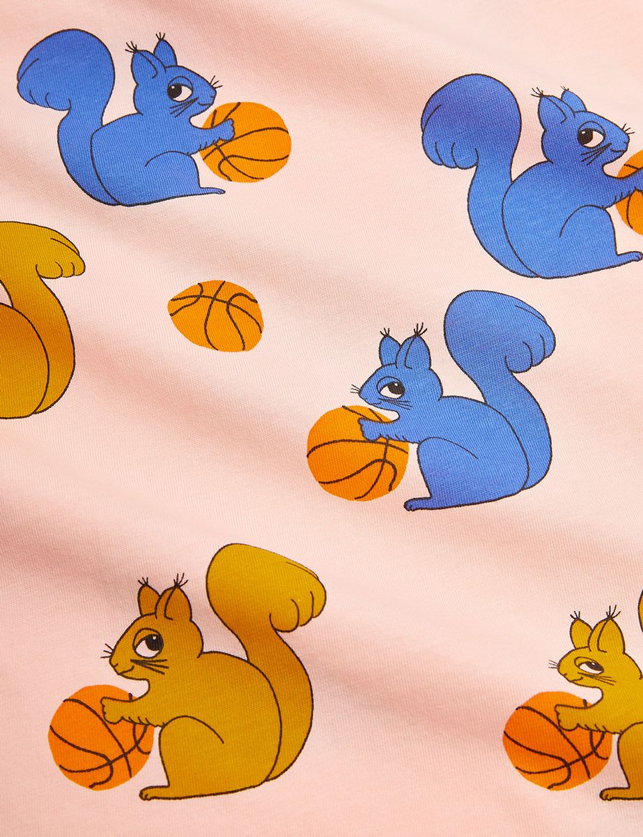 Squirrels aop ss tee loose fit-Pink