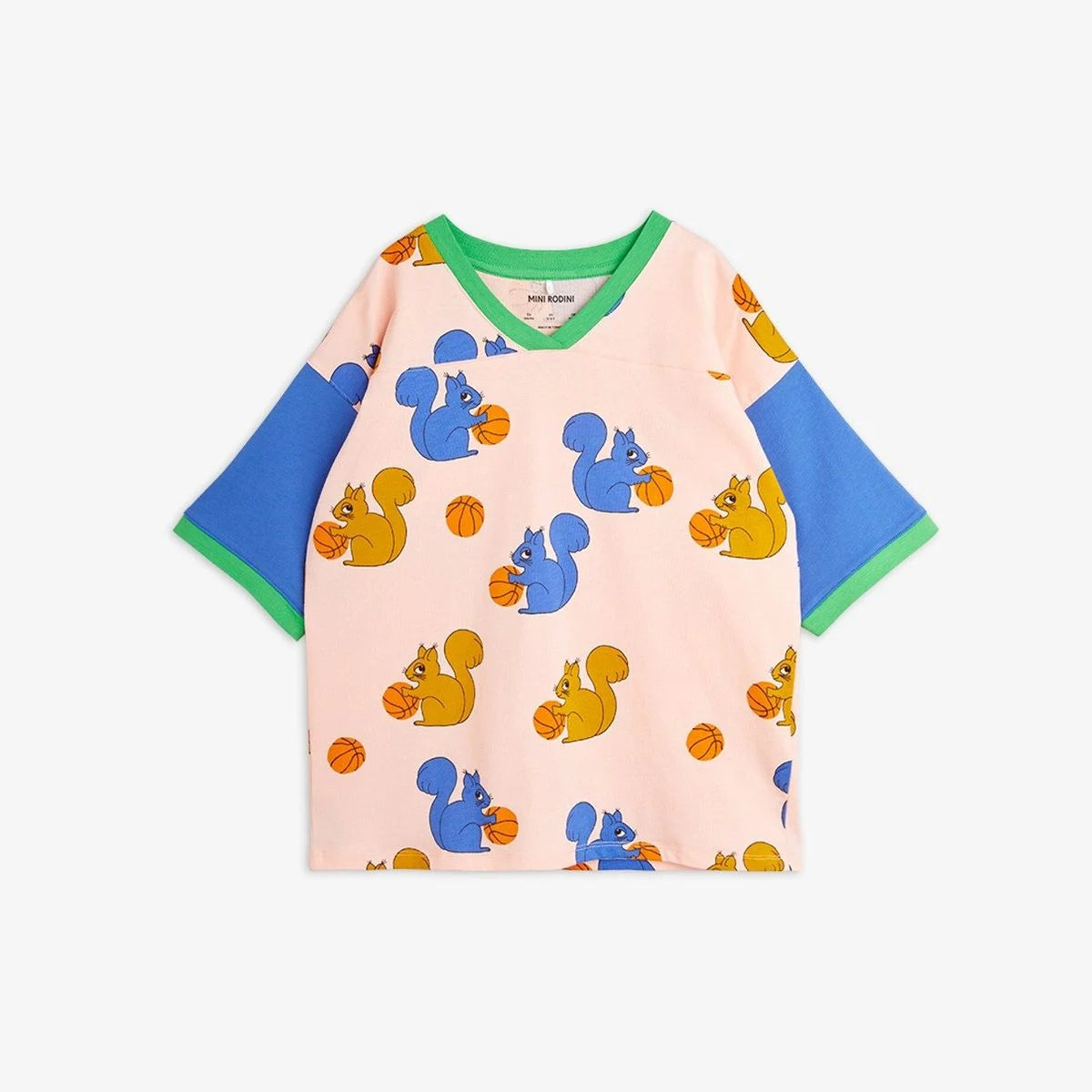 Squirrels aop ss tee loose fit-Pink