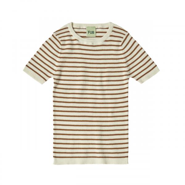Rib Tee-ecru/rust