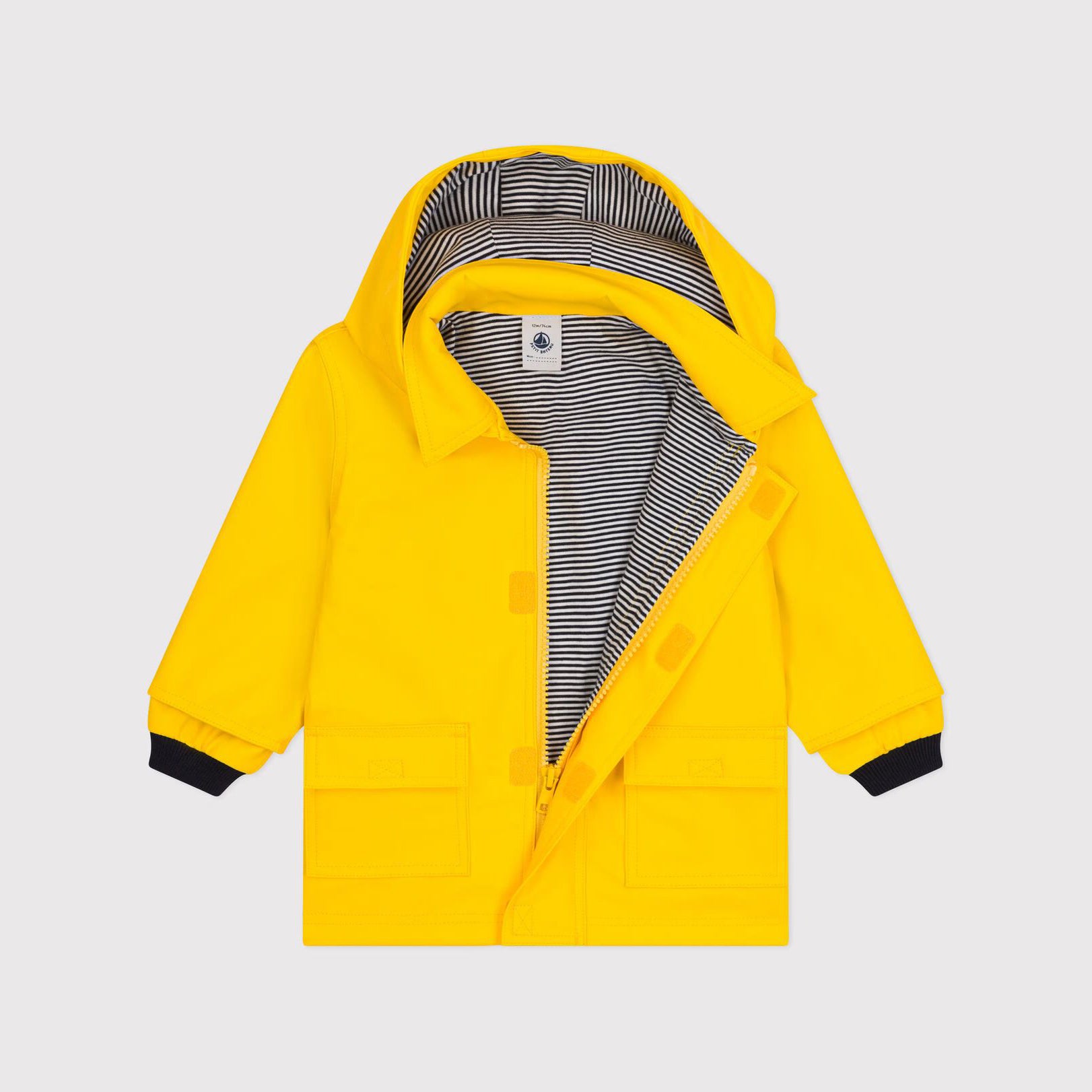 PETIT BATEAU-BABY HOODED RAINCOAT