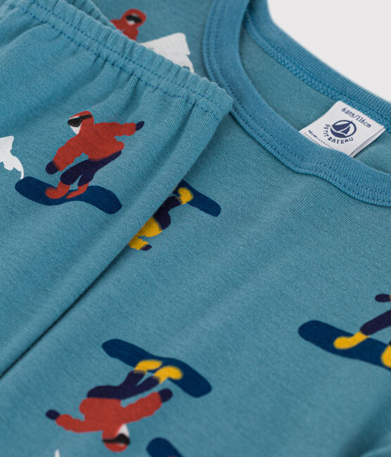 CHILDREN'S UNISEX SNOWBOARD SNUGFIT COTTON PYJAMAS POLOCHON