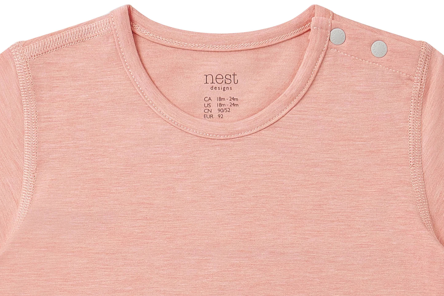 Short Sleeve T-Shirt (Bamboo Jersey) - Pantone Coral Almond
