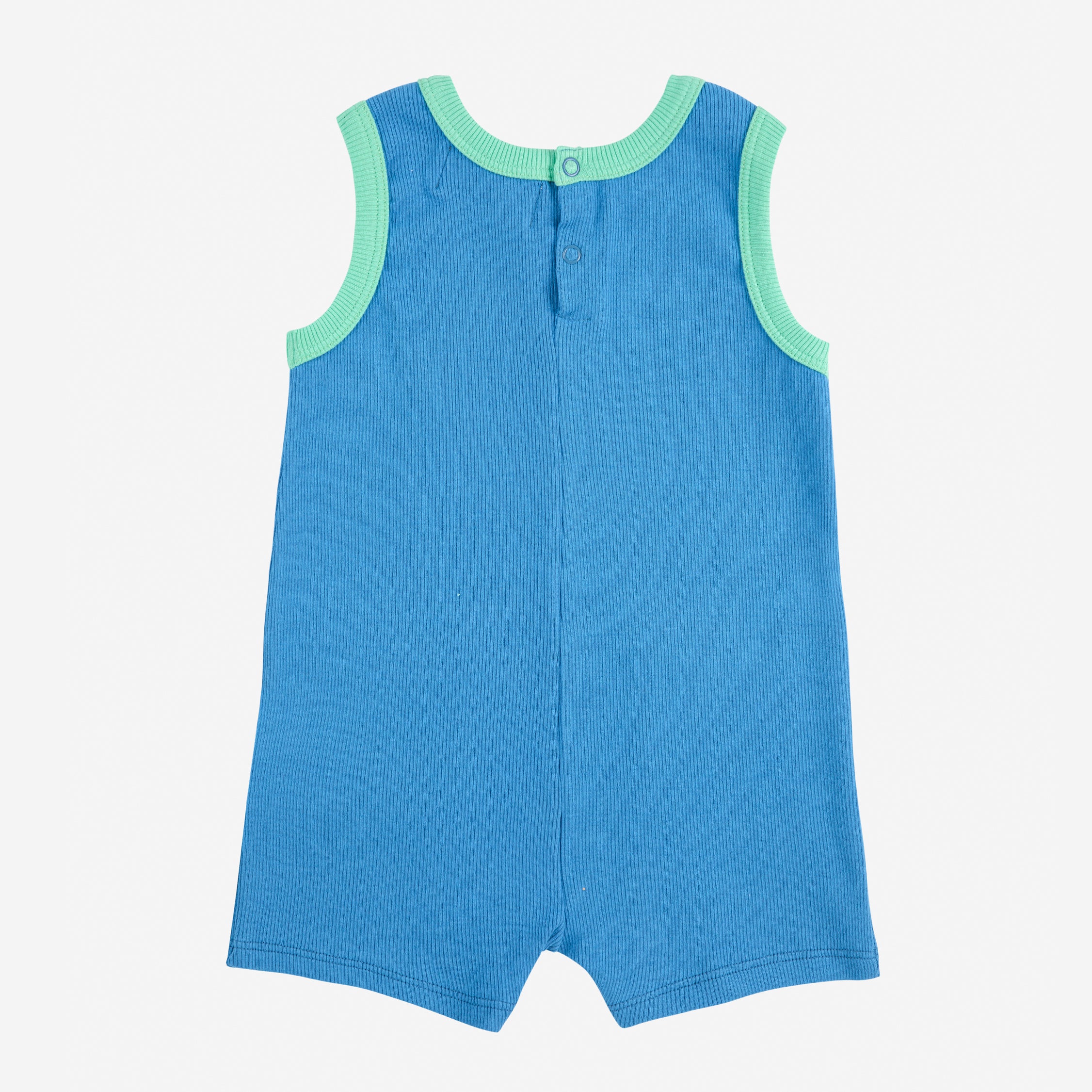 Bobo Choses-Baby Boys Smiling Blue Playsuit