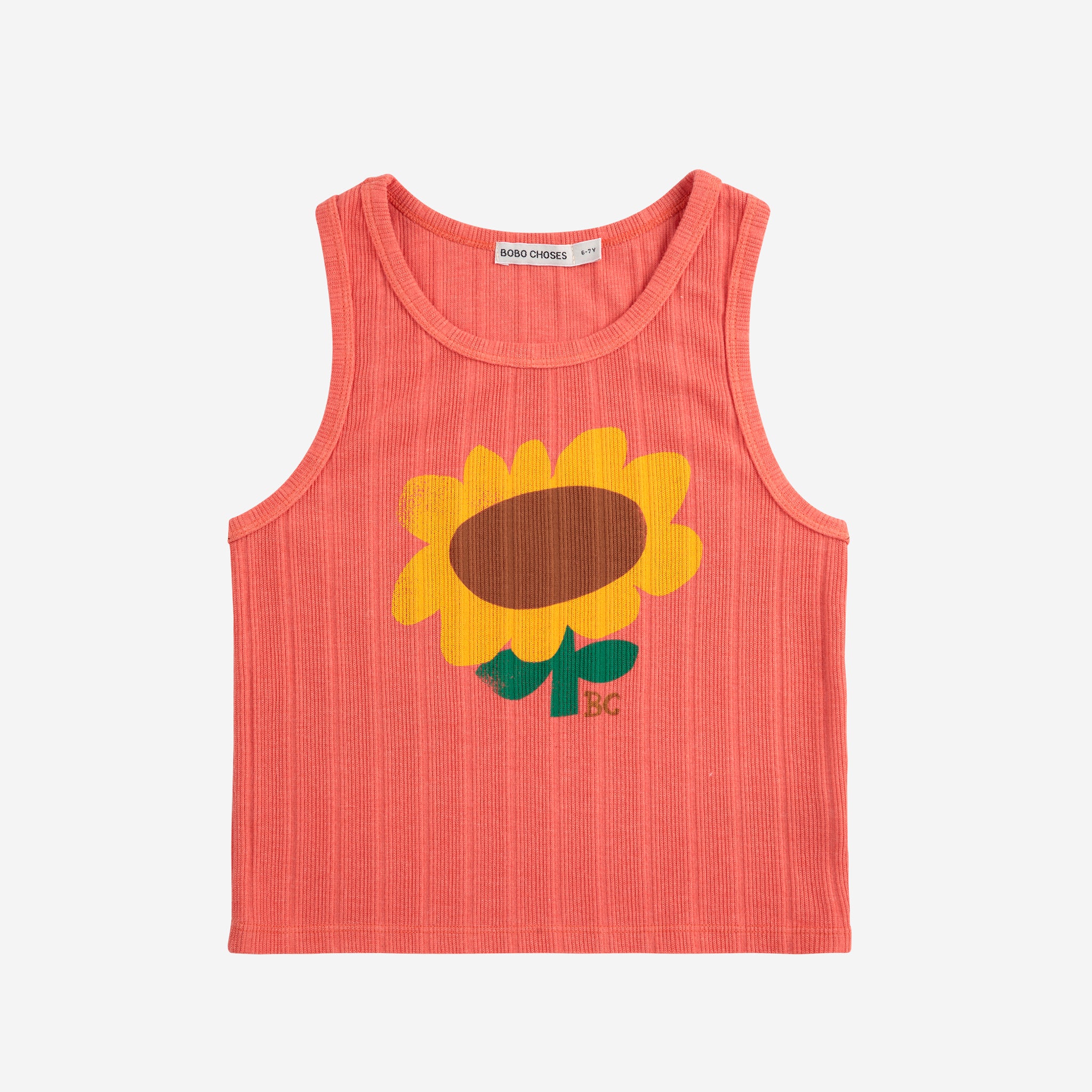 Bobo Choses-Girls Red Sunflower tank top