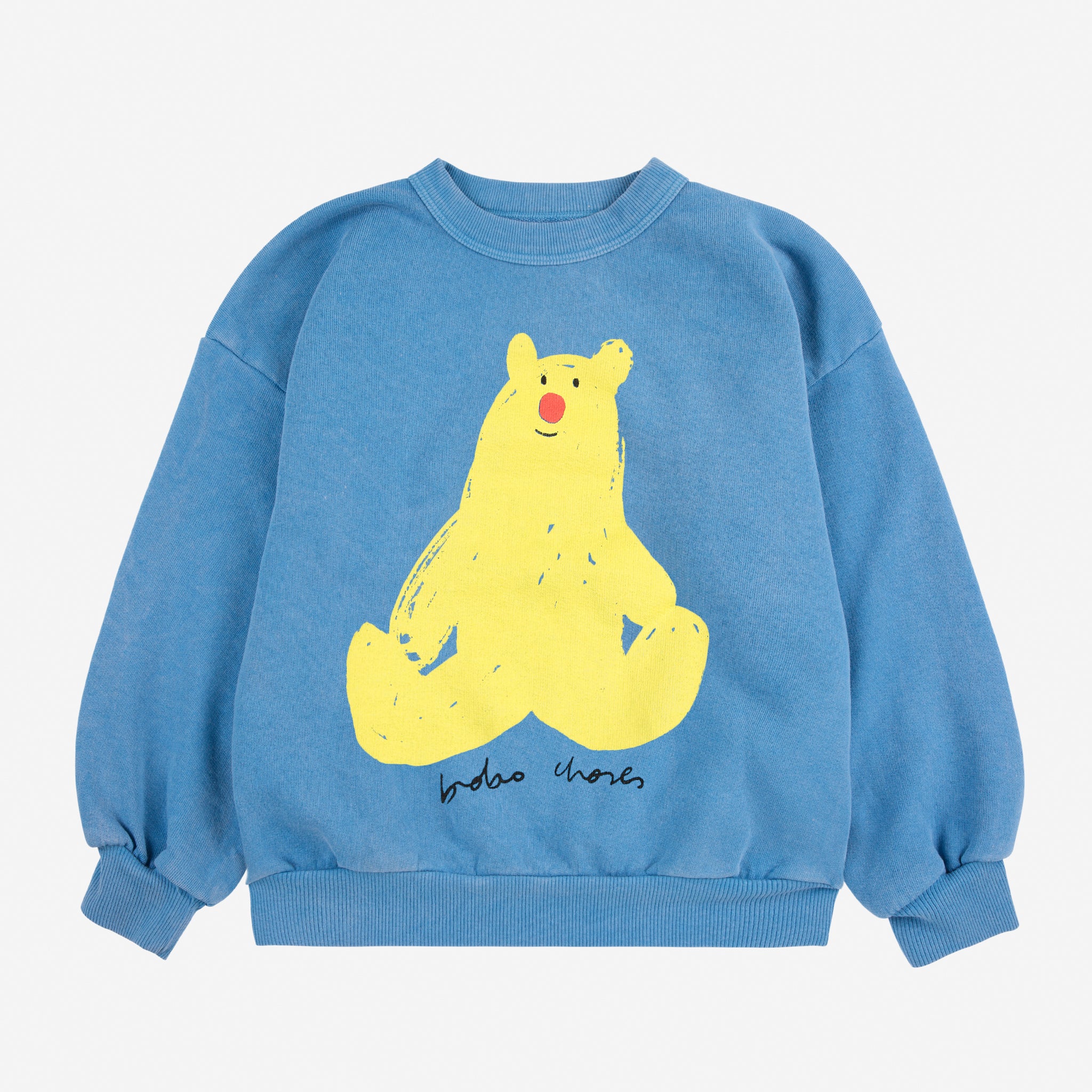 Bobo Choses-Blue Cotton Hug Me Bear Sweatshirt