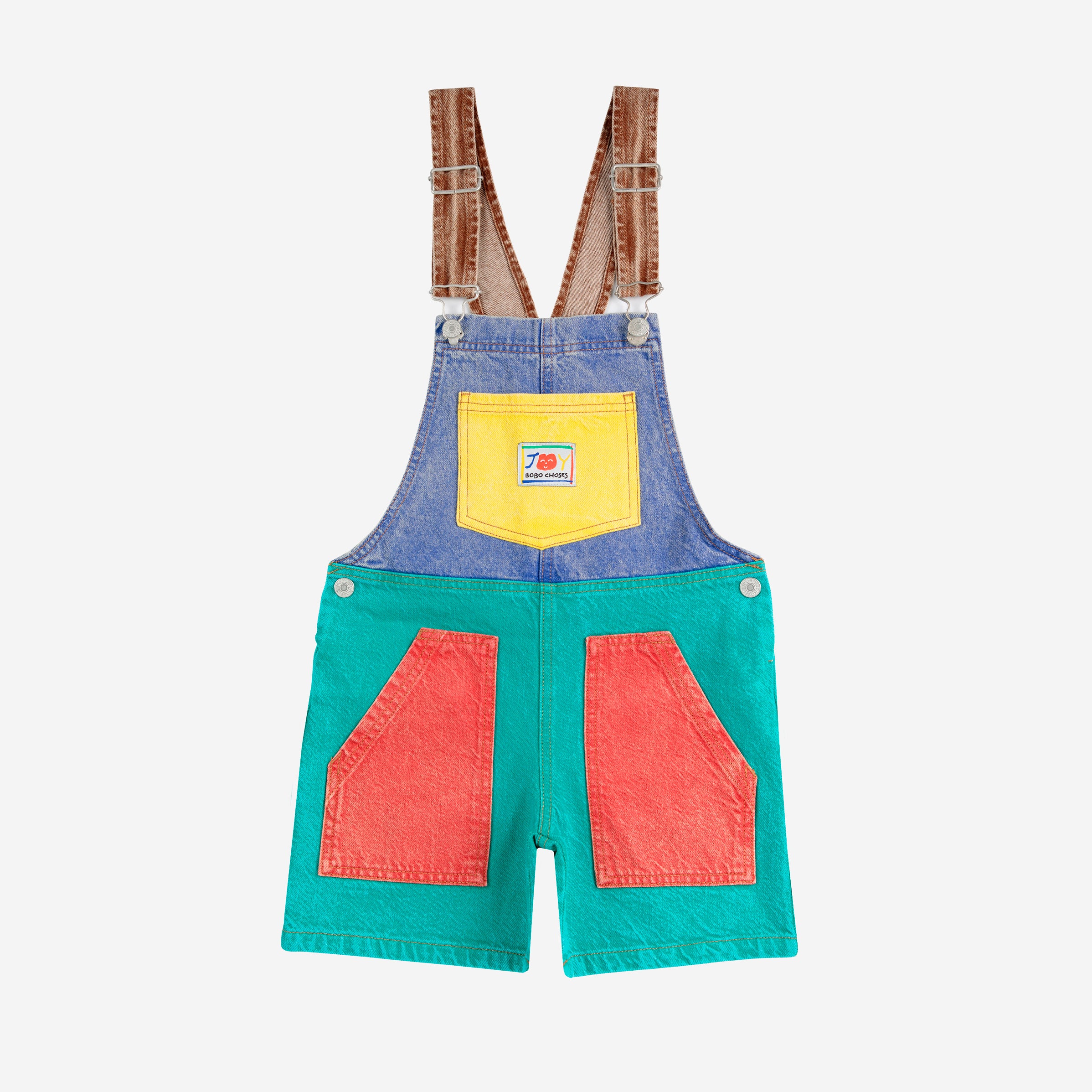 Bobo Choses-Smiling Color Block Denim Dungaree