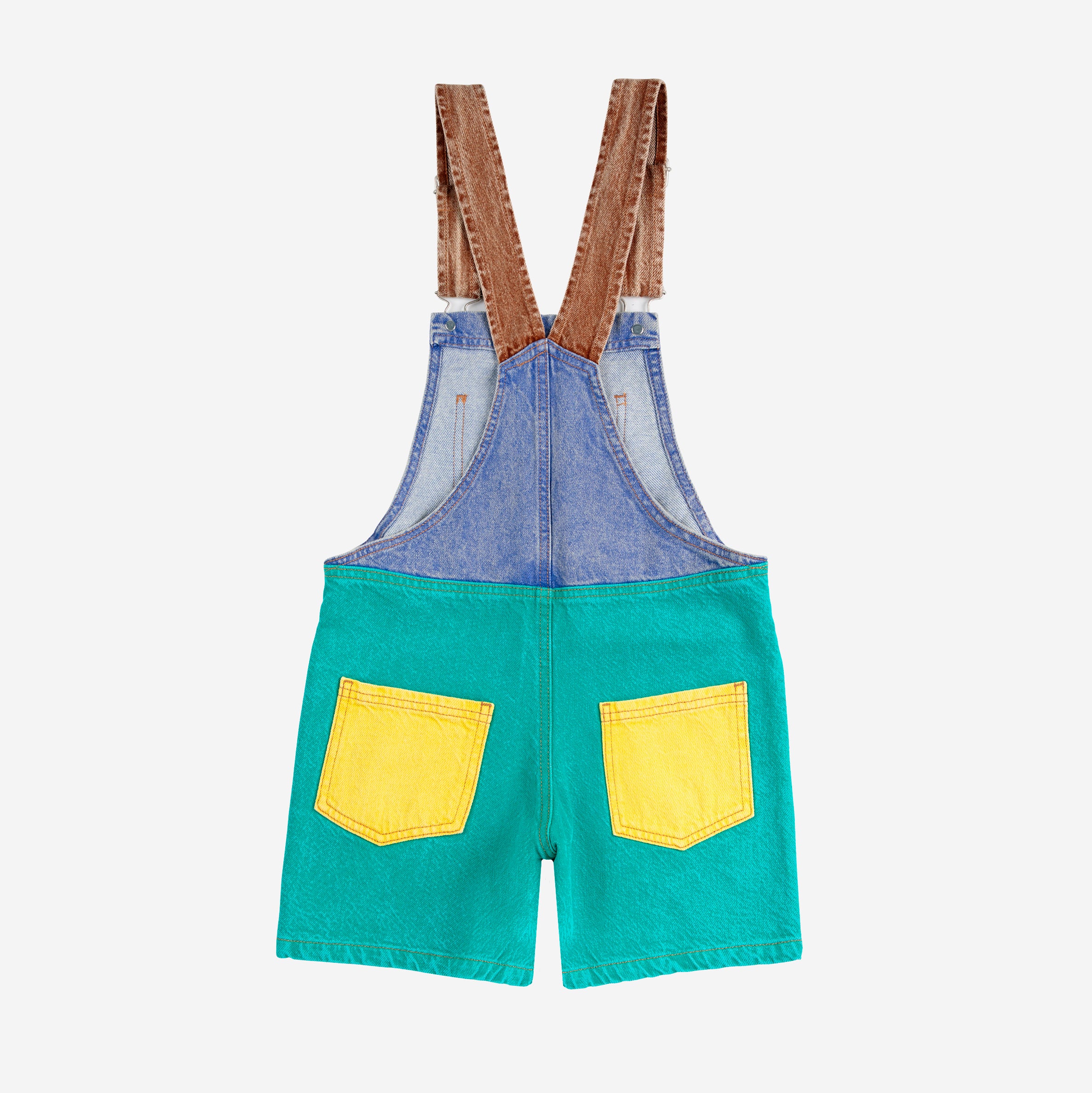 Bobo Choses-Smiling Color Block Denim Dungaree