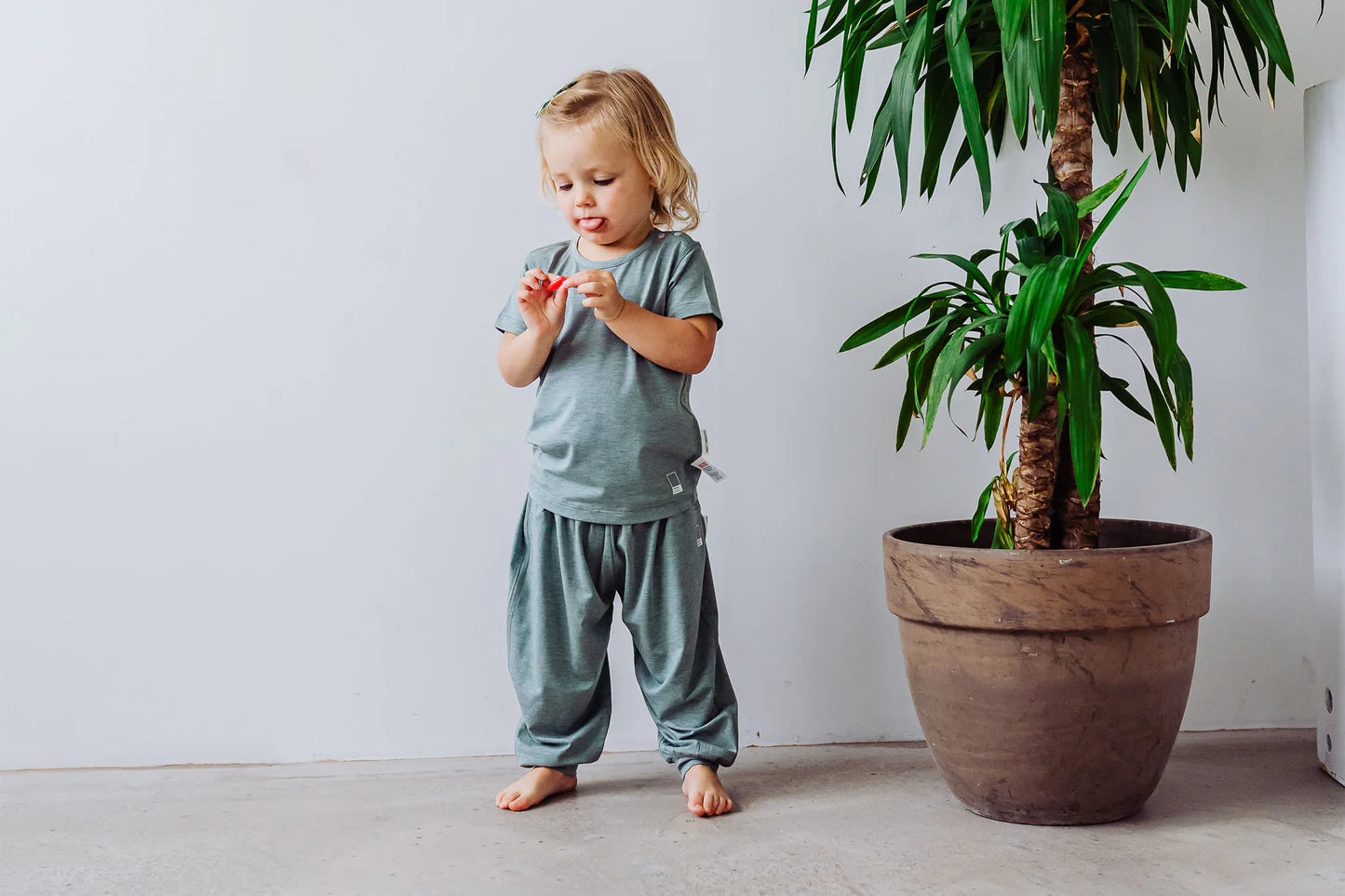 Pants (Bamboo Jersey) - Pantone Chinois Green