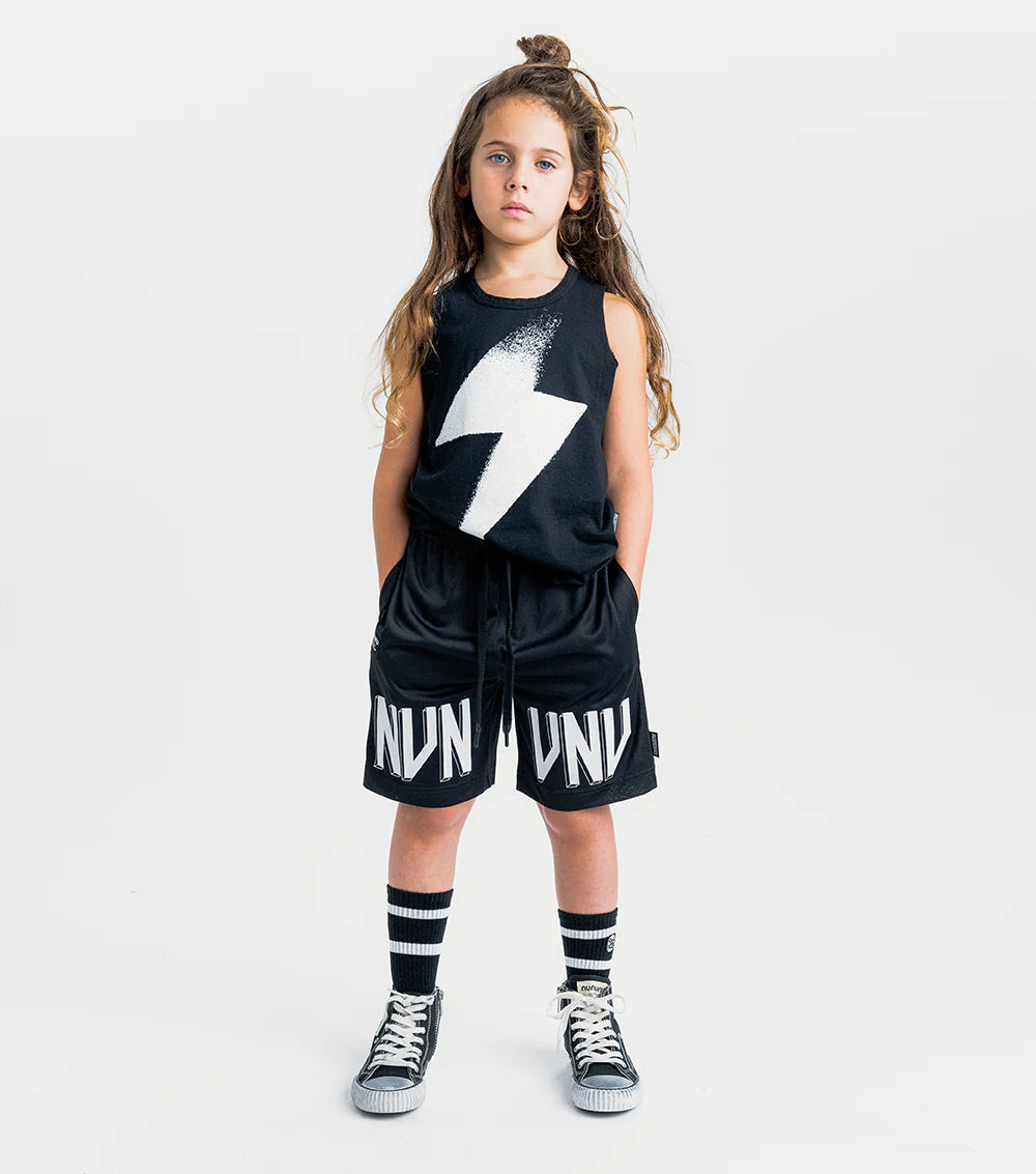 NUNUNU SPORTS SHORTS BLACK