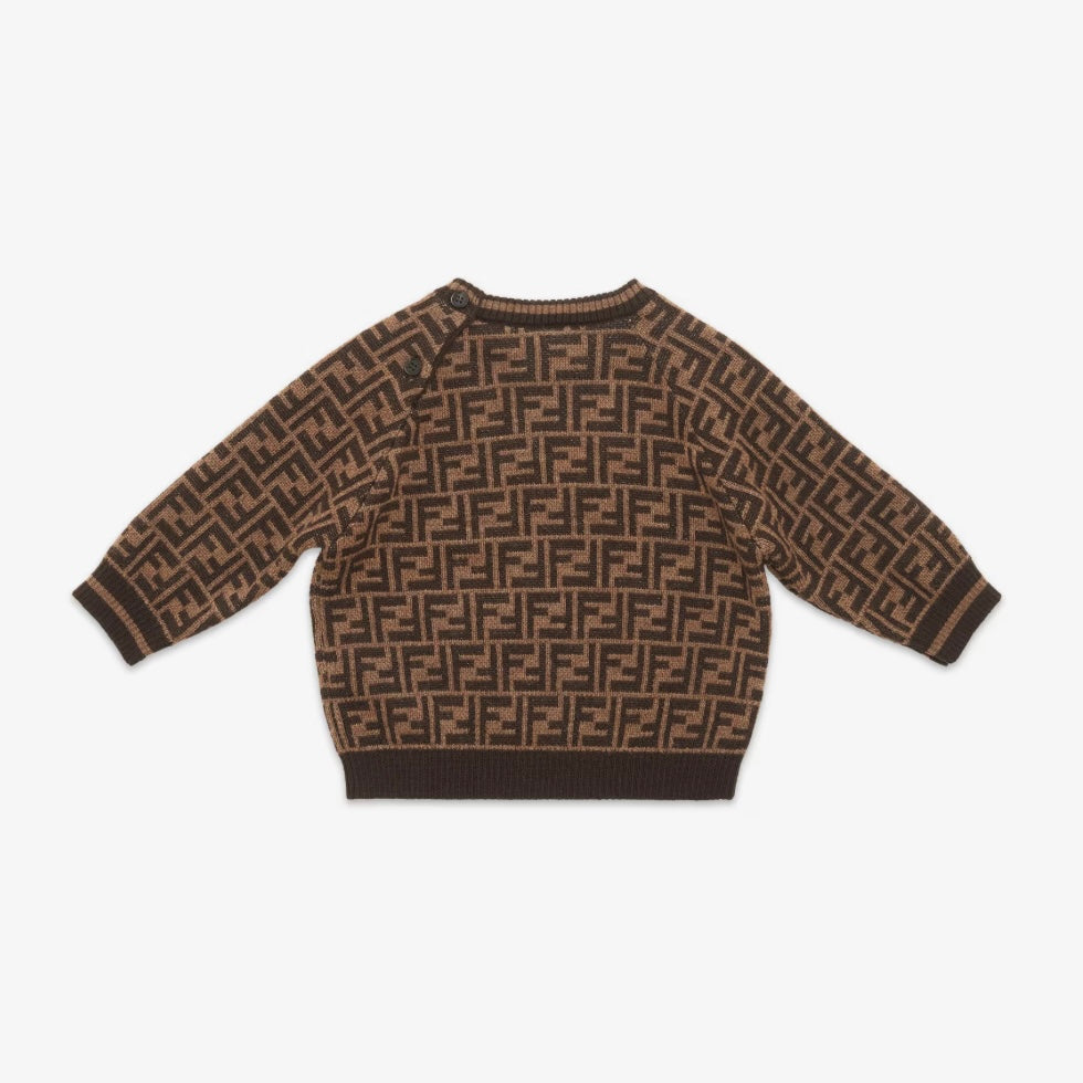 BABY LS BEAR SWEATER WITH FF ALLOVER