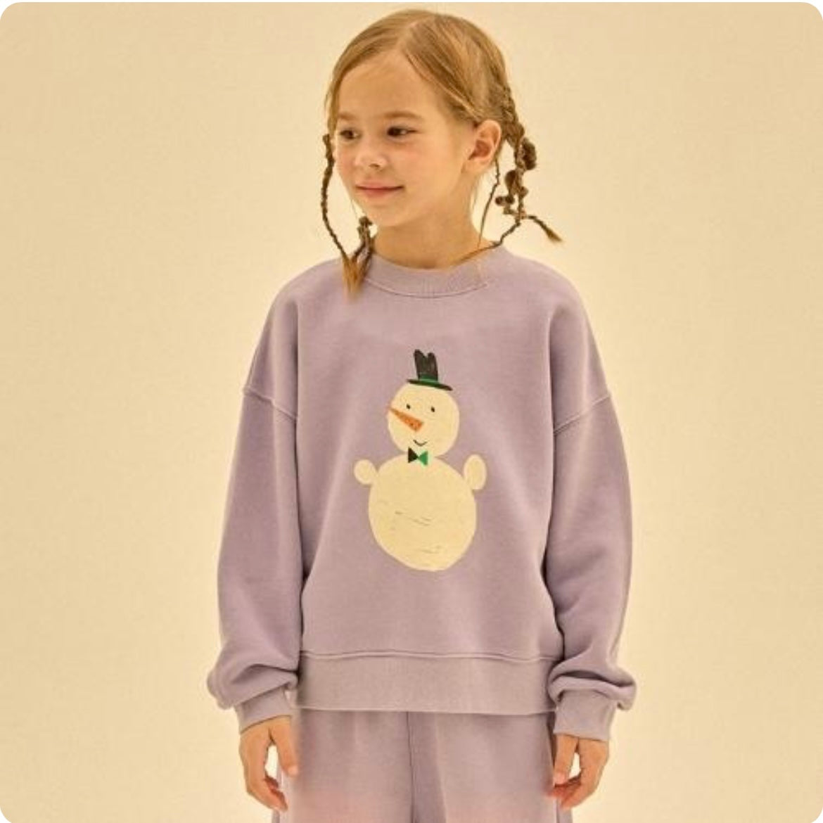 Snowman Sweatshirt-PURPLE