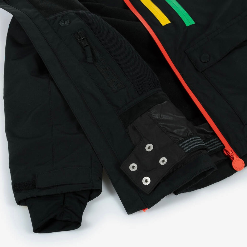 KID SKI JACKET WITH MULTICOLOR LOGO TAPE