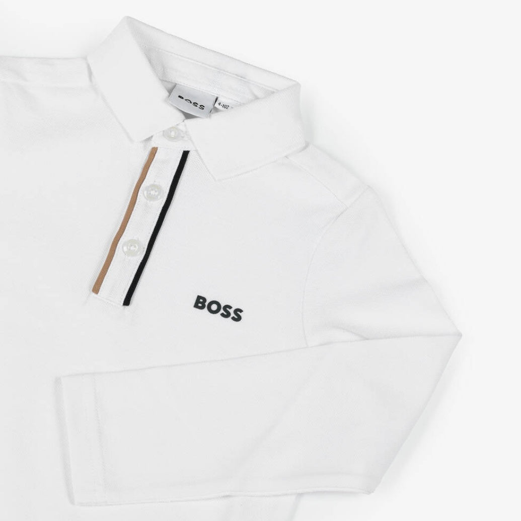 MINI ME LS POLO-WHITE