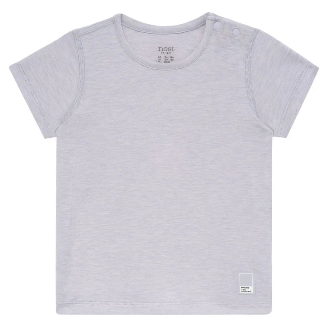 Nest Designs-Short Sleeve T-Shirt (Bamboo Jersey)-Lavender Blue