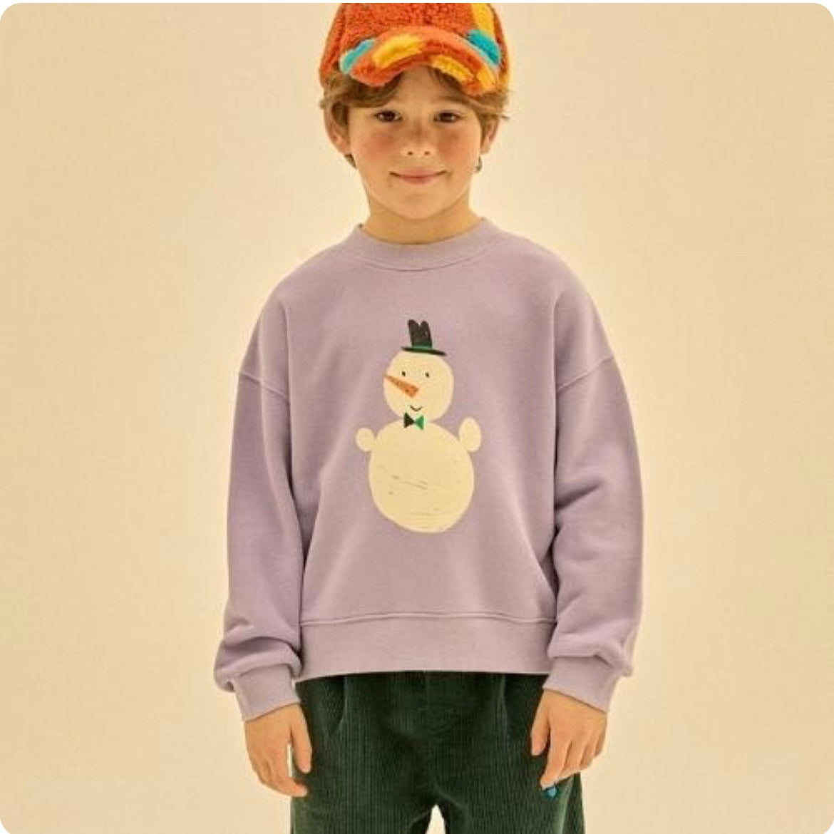 Snowman Sweatshirt-PURPLE