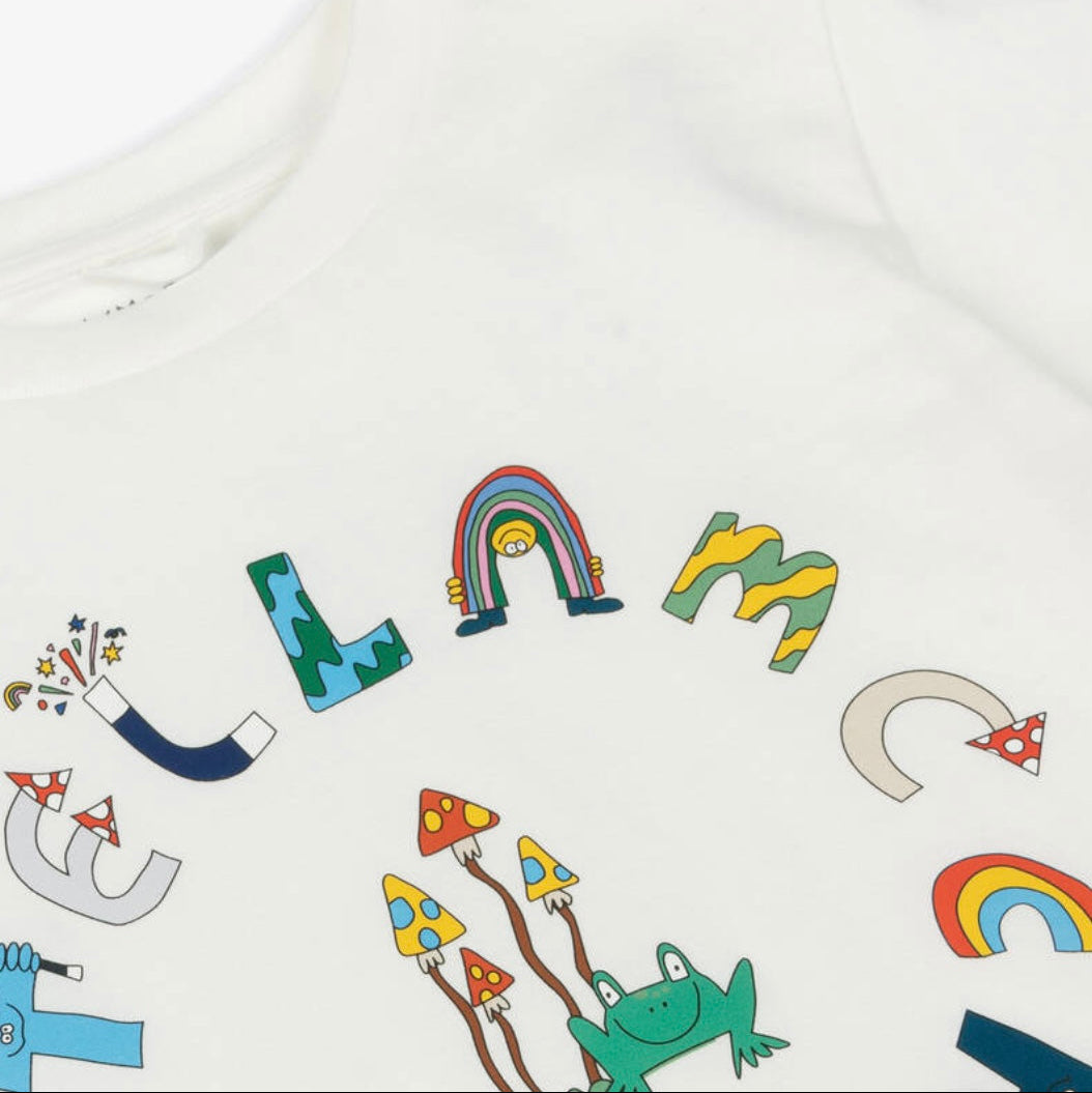 Stella Mccartney Kids-SS T-SHIRT WITH MAGIC LOGO DISK PRINT