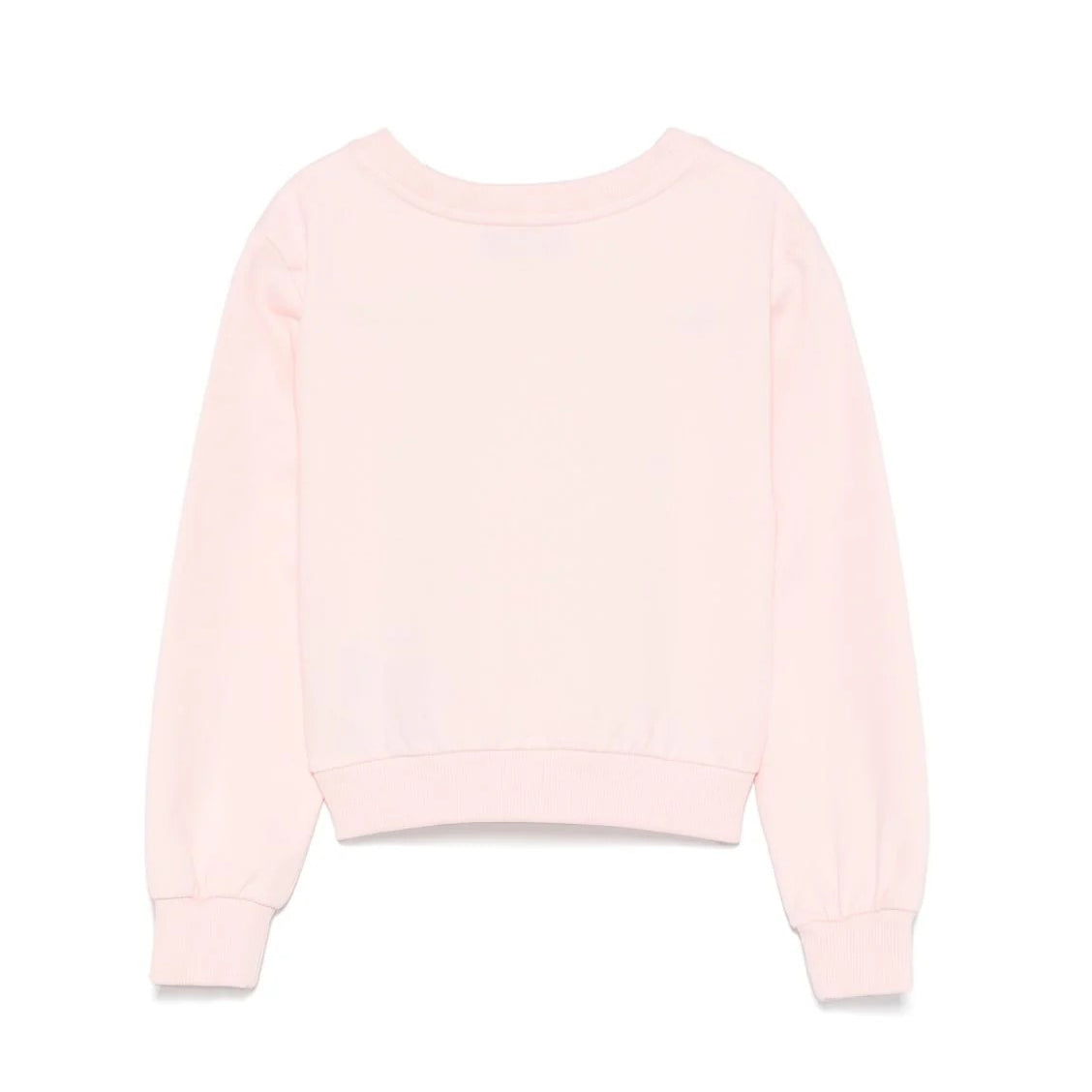 Moschino-GIRL LS PINK SWEATSHIRT W BEAR HEART PRINT