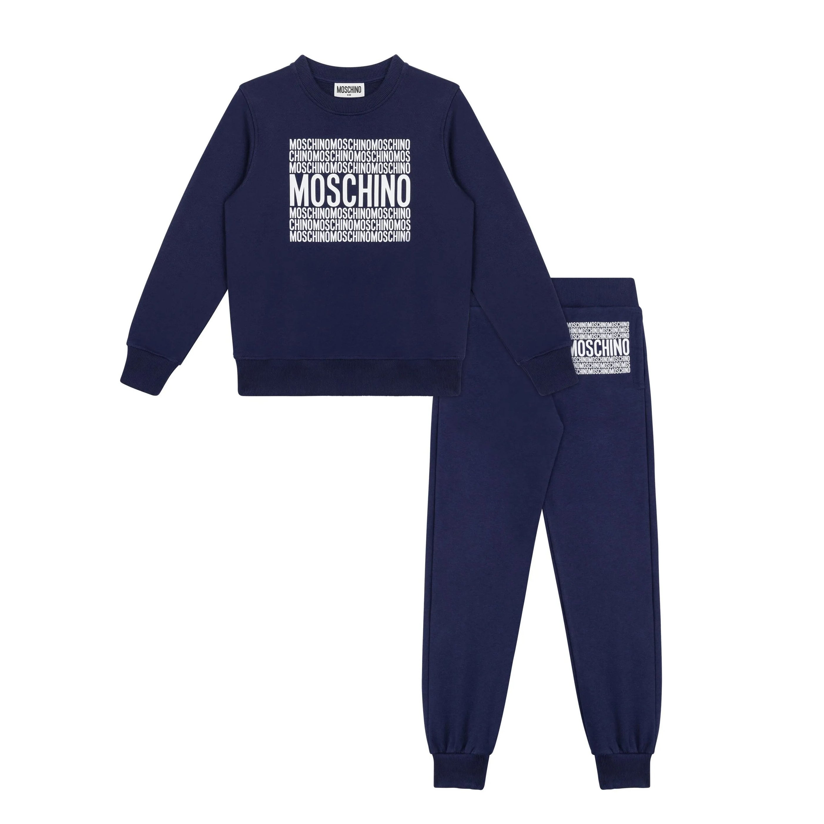 Moschino-SWEATSUIT W SQUARE TXT LOGO