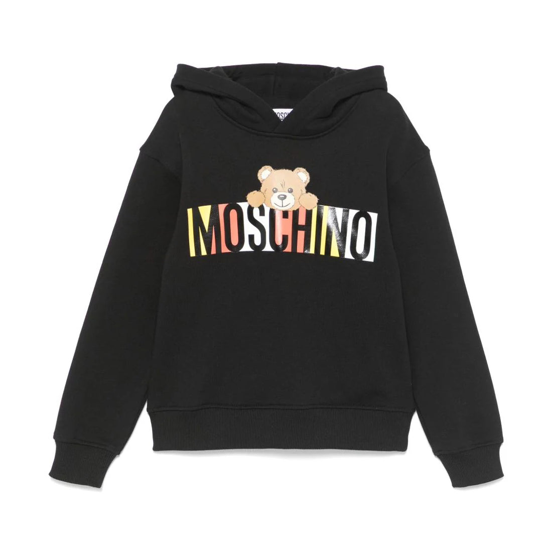 Moschino-HOODED LS SWEATSHIRT W LOGO BEAR PRINT