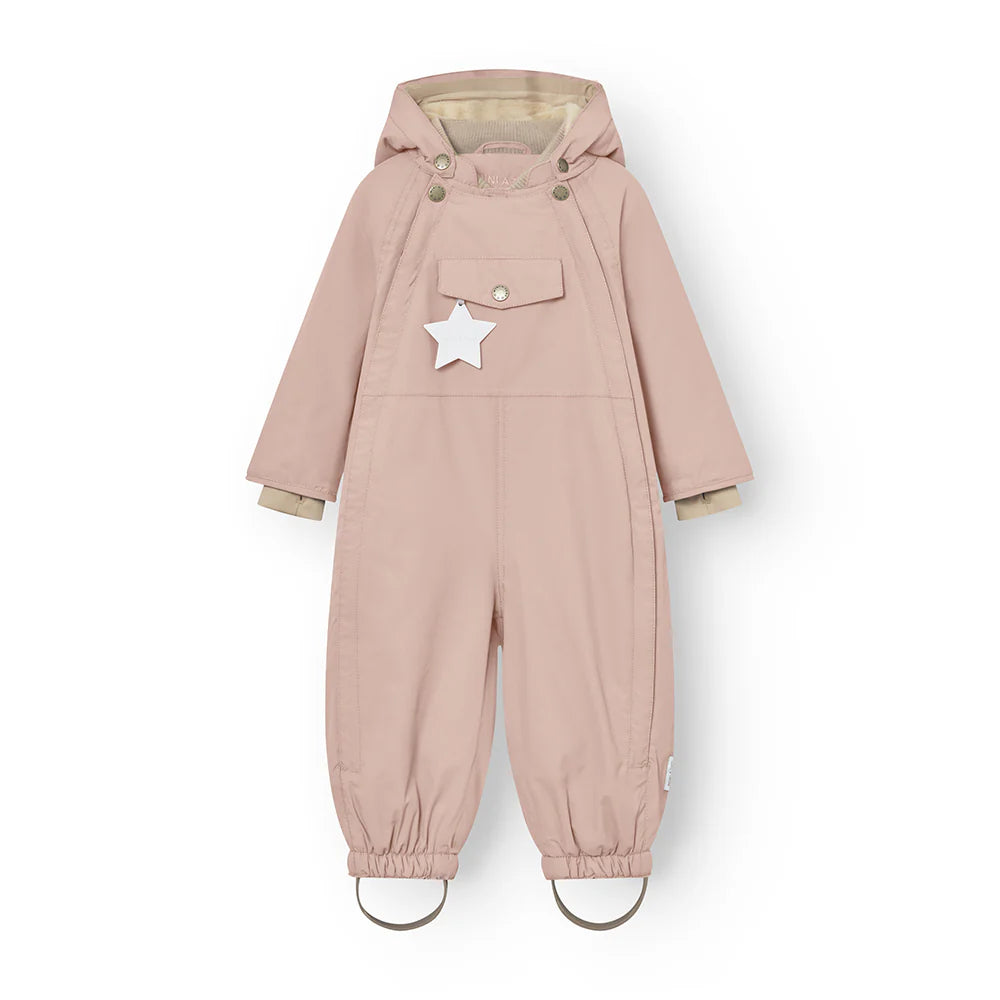 Mini A Ture-MATWISTI fleece lined snowsuit. GRS-3110 Adobe rose