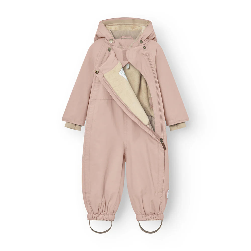 Mini A Ture-MATWISTI fleece lined snowsuit. GRS-3110 Adobe rose