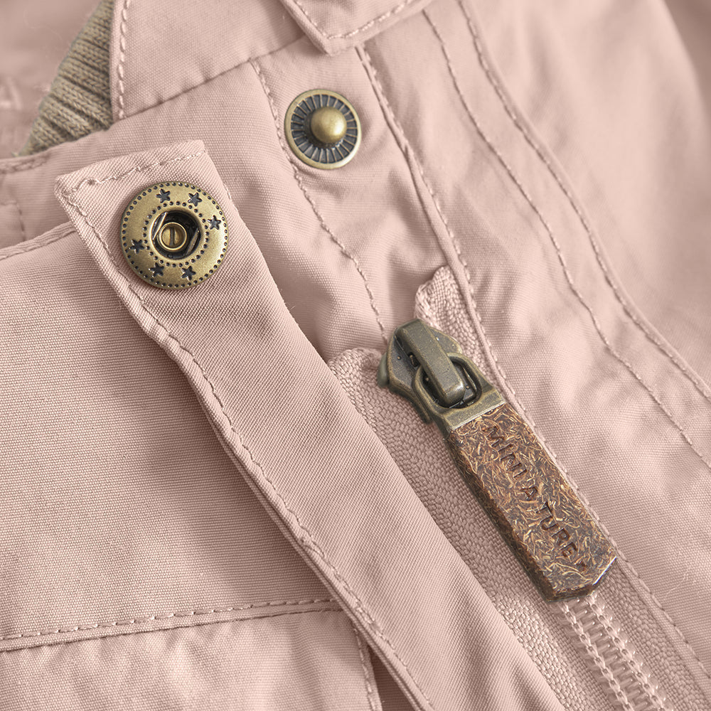 Mini A Ture-MATWISTI fleece lined snowsuit. GRS-3110 Adobe rose