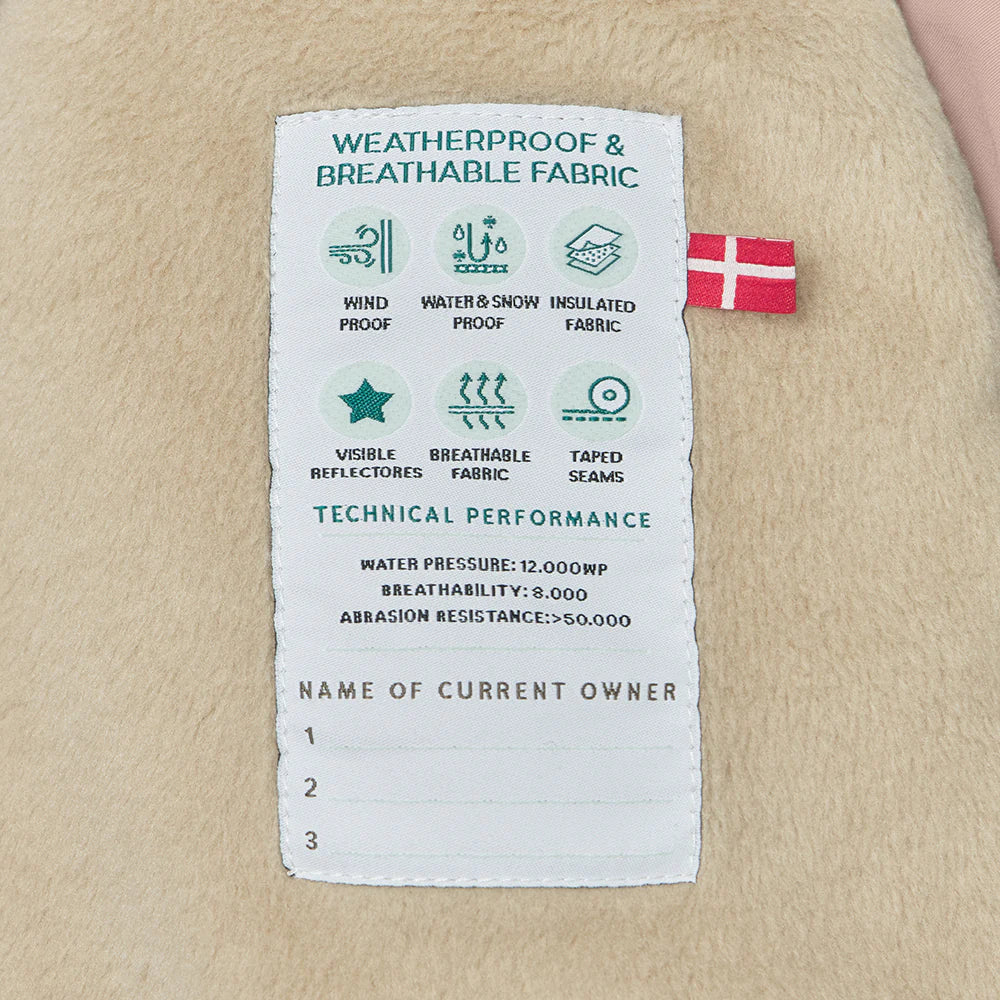 Mini A Ture-MATWISTI fleece lined snowsuit. GRS-3110 Adobe rose