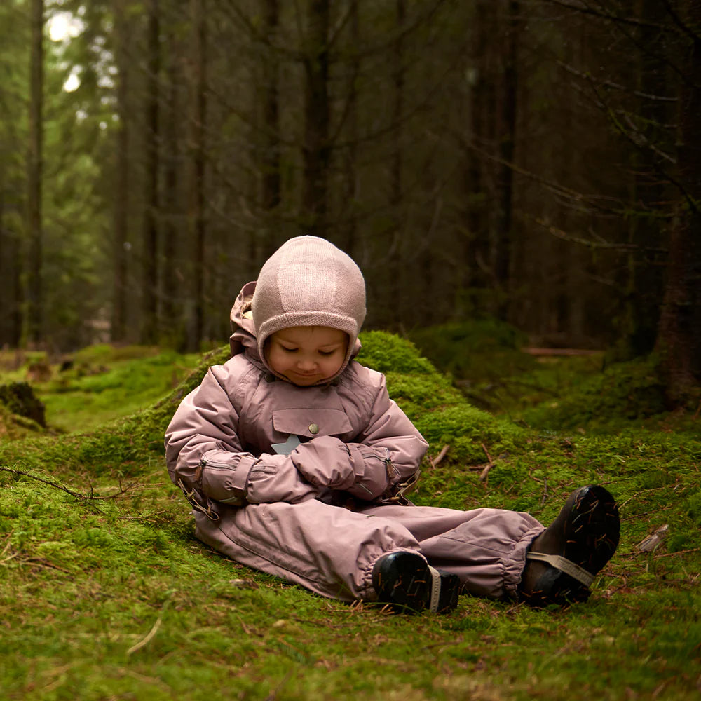 Mini A Ture-MATWISTI fleece lined snowsuit. GRS-3110 Adobe rose