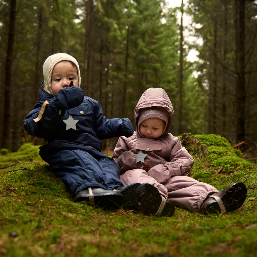 Mini A Ture-MATWISTI fleece lined snowsuit. GRS-3110 Adobe rose