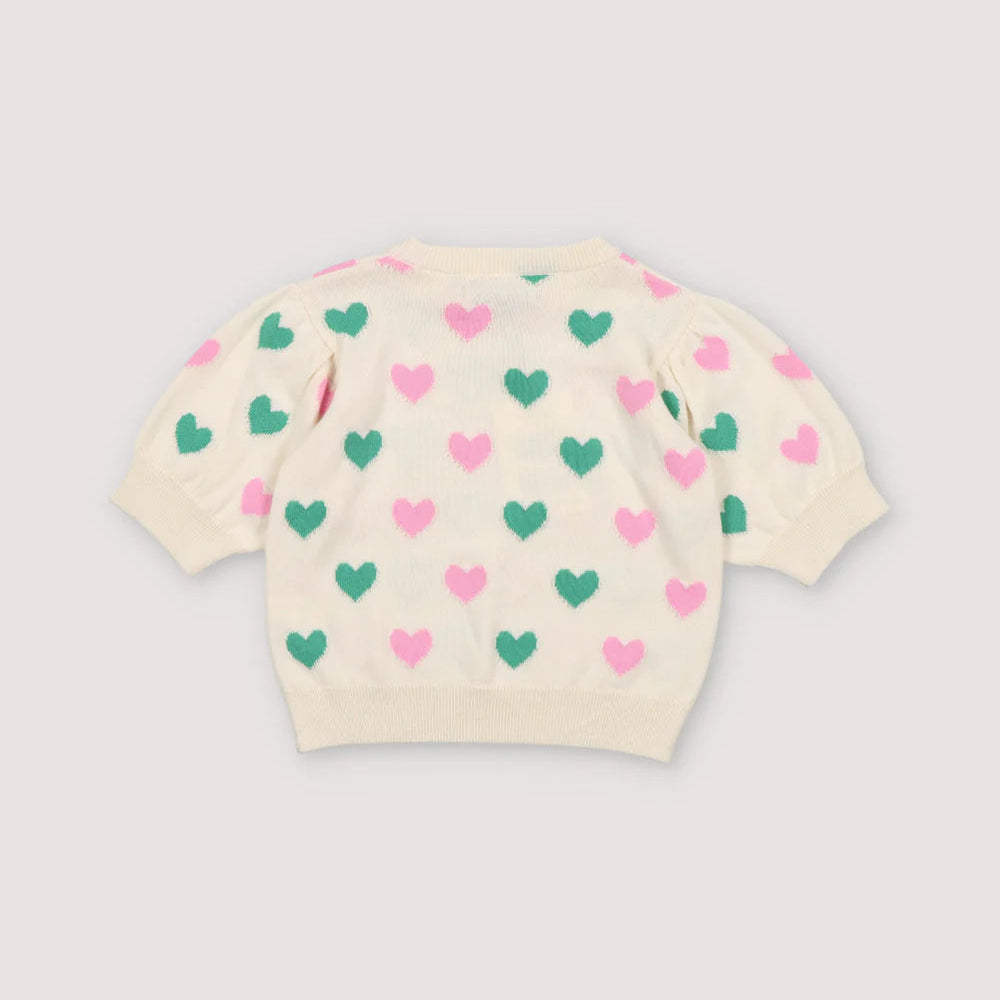 The New Society-Oia Top Love Motif Multicolor