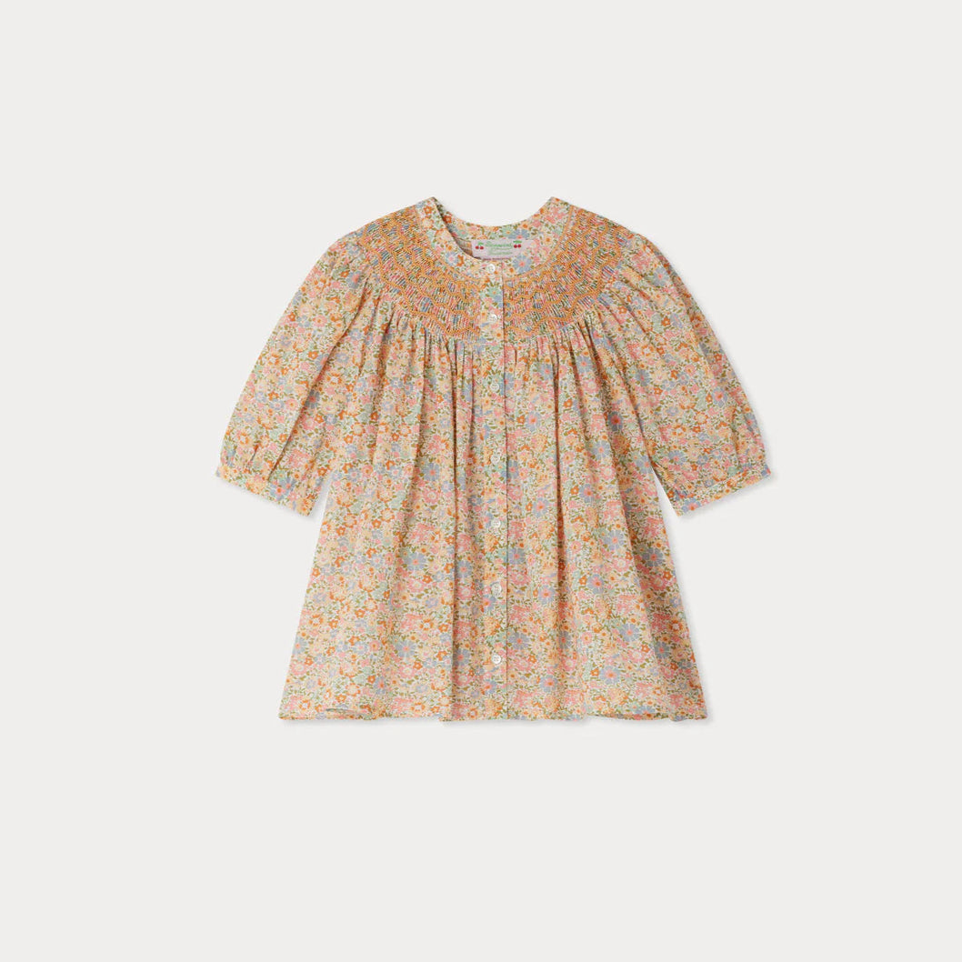 Bonpoint-Elouane smocked blouse made with Liberty fabrics