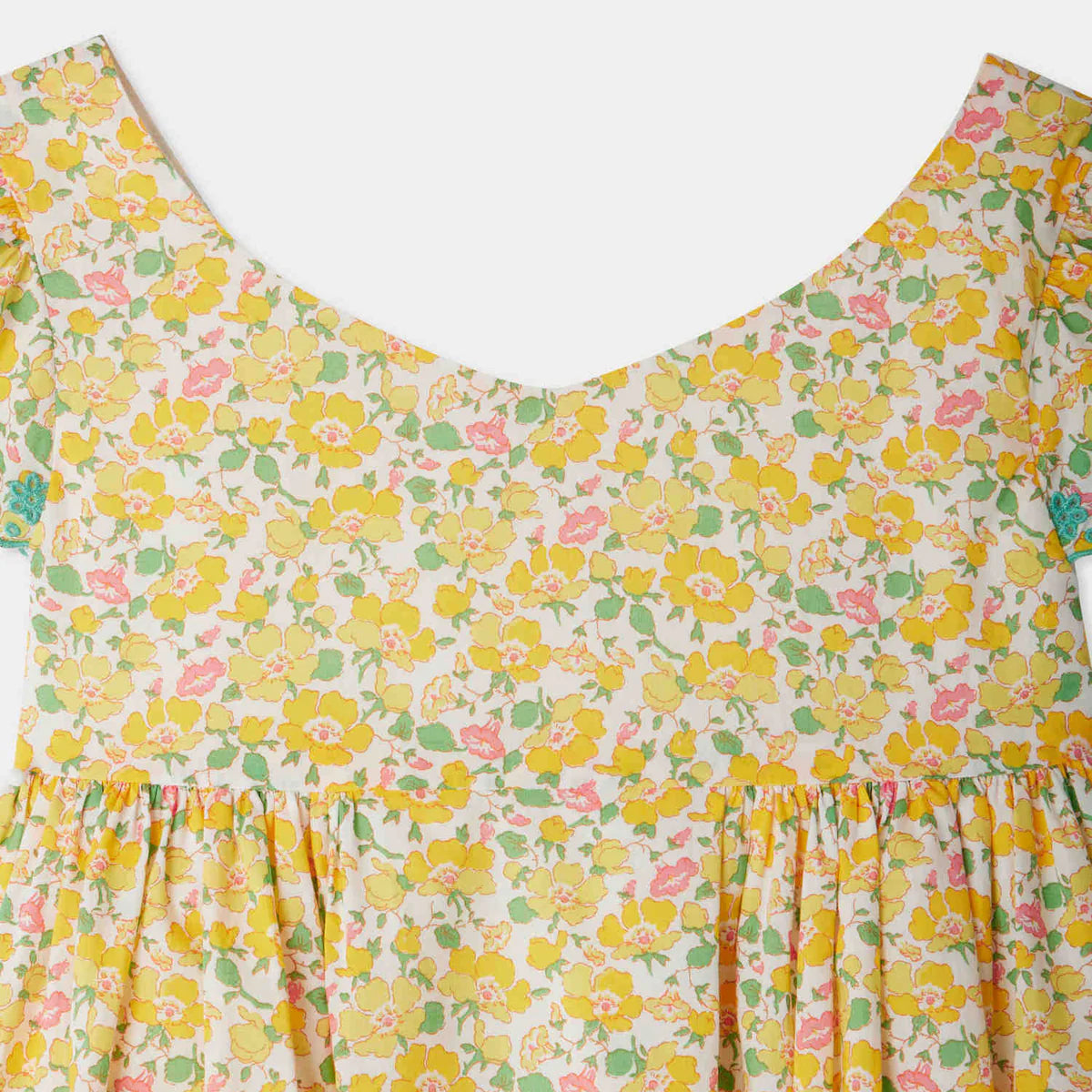 Bonpoint-Emina embroidered dress made with Liberty fabrics