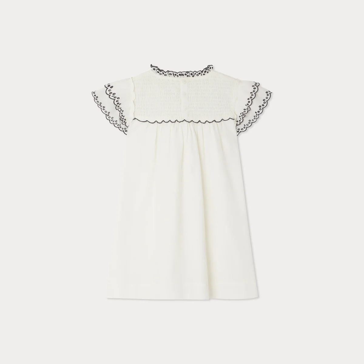 Bonpoint-Bijou smocked dress with english embroideries