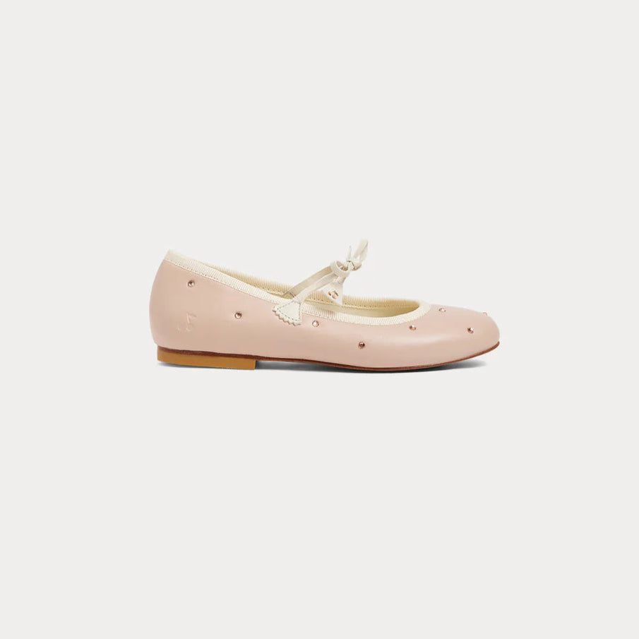 Bonpoint-Eveline mary janes with bow and rhinestones