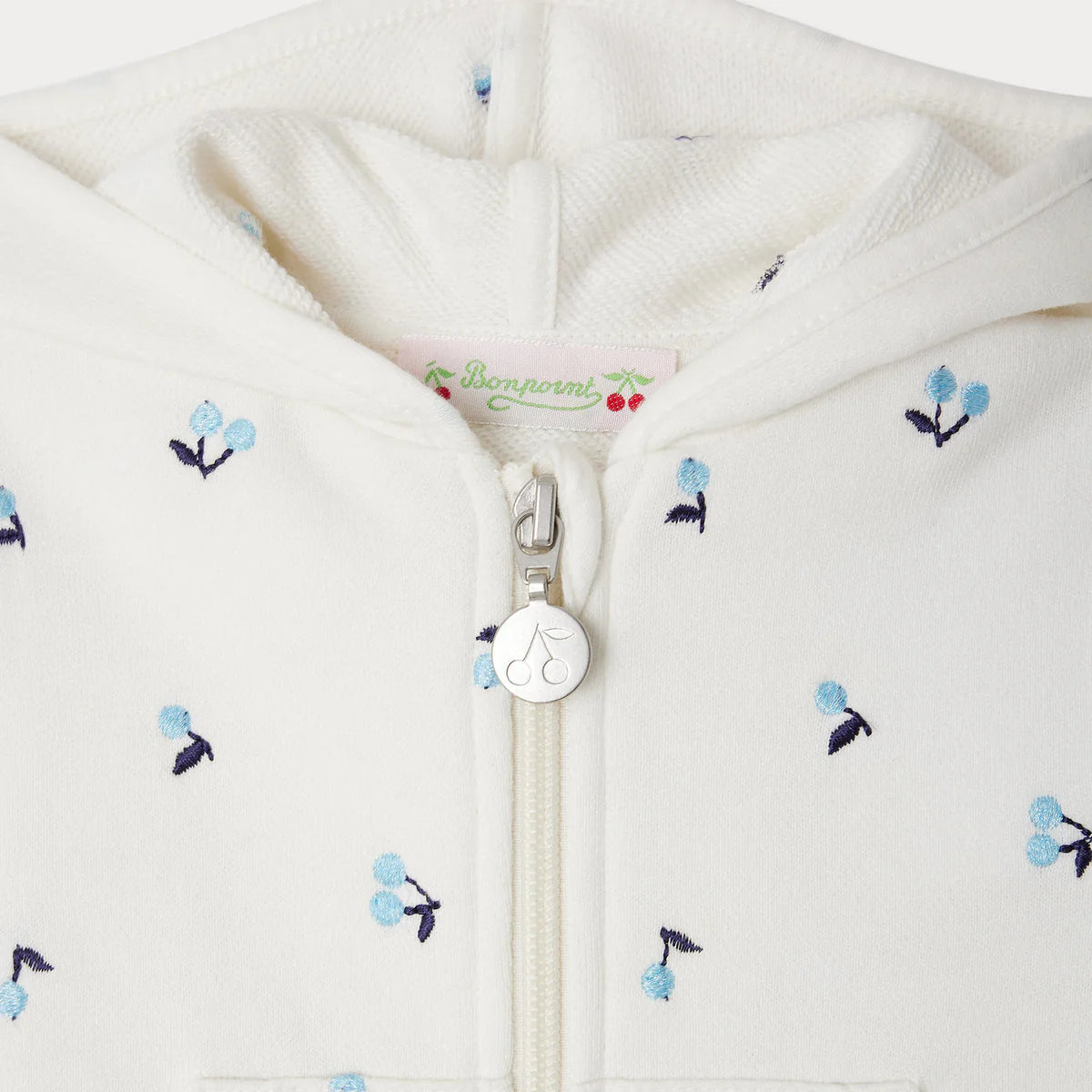 Bonpoint-Tibou sweatshirt with cherry embroideries