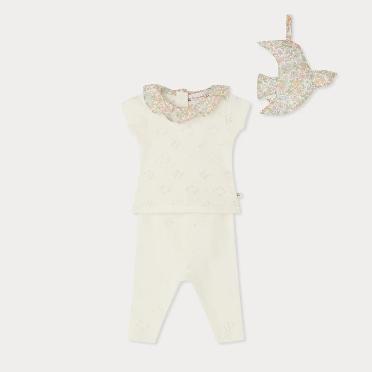 Bonpoint-Daisie gift set made with ecru Liberty fabrics
