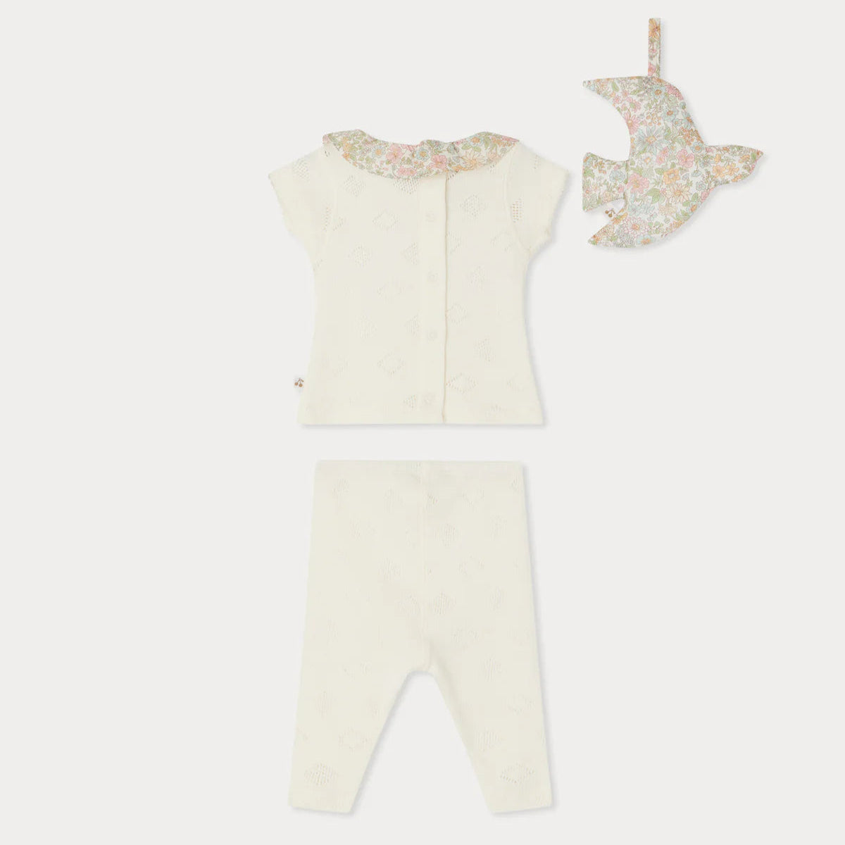 Bonpoint-Daisie gift set made with ecru Liberty fabrics