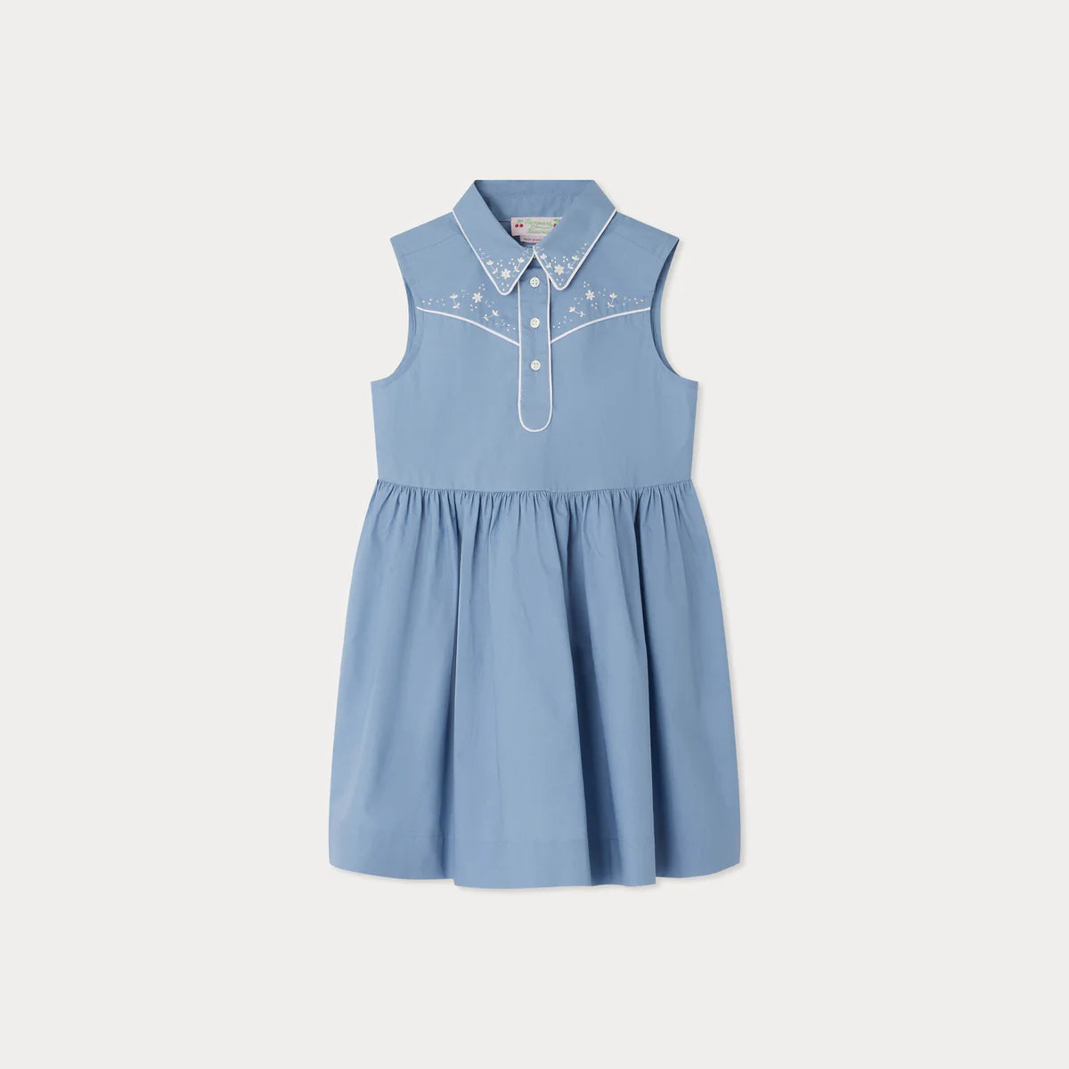 Bonpoint-Ermance embroidered dress in poplin