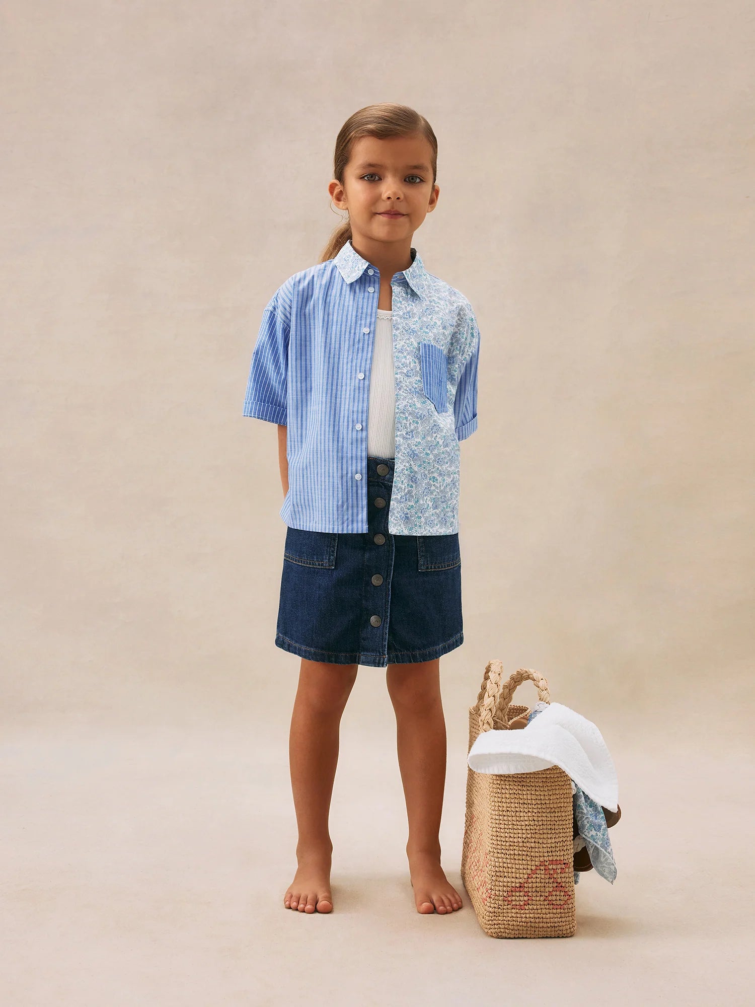 Bonpoint-Dexie skirt in denim