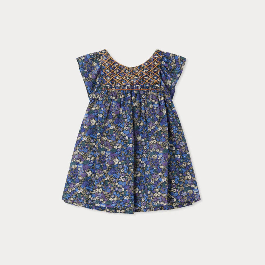 Bonpoint-Cadelili smocked dress made with Liberty fabrics