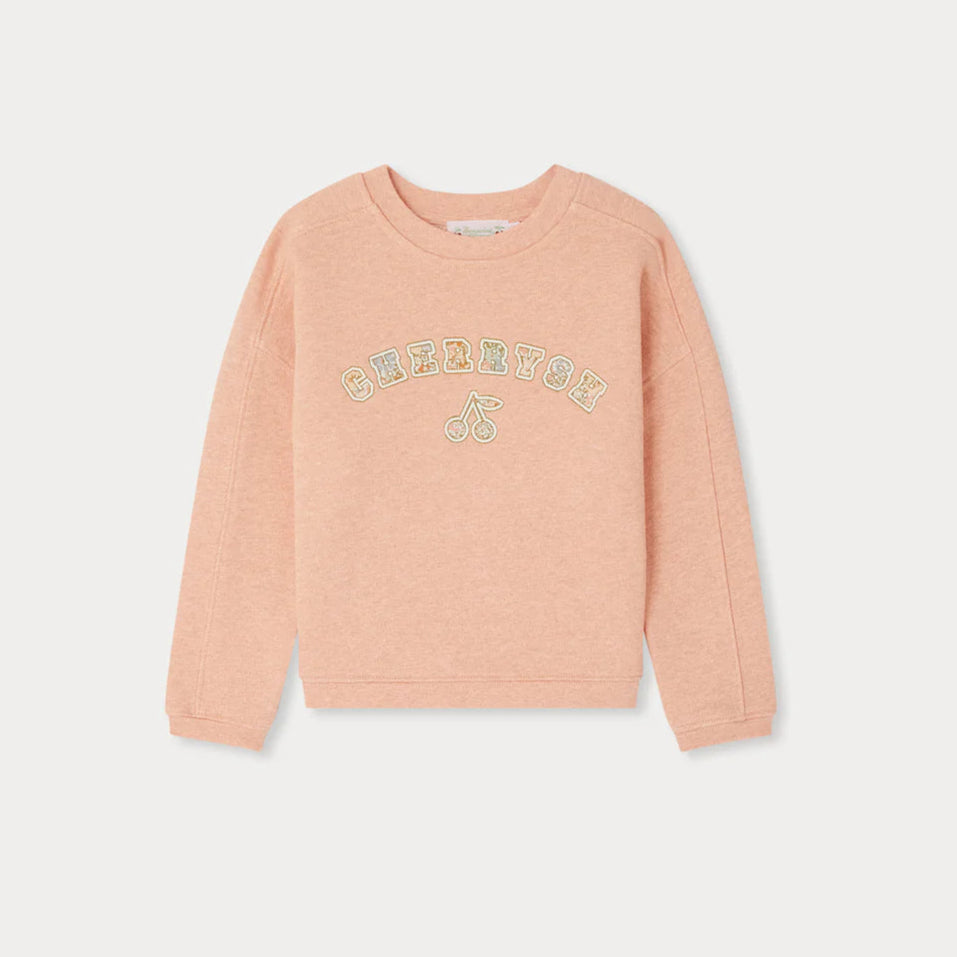 Bonpoint-Gena sweatshirt in fleece cherrysh