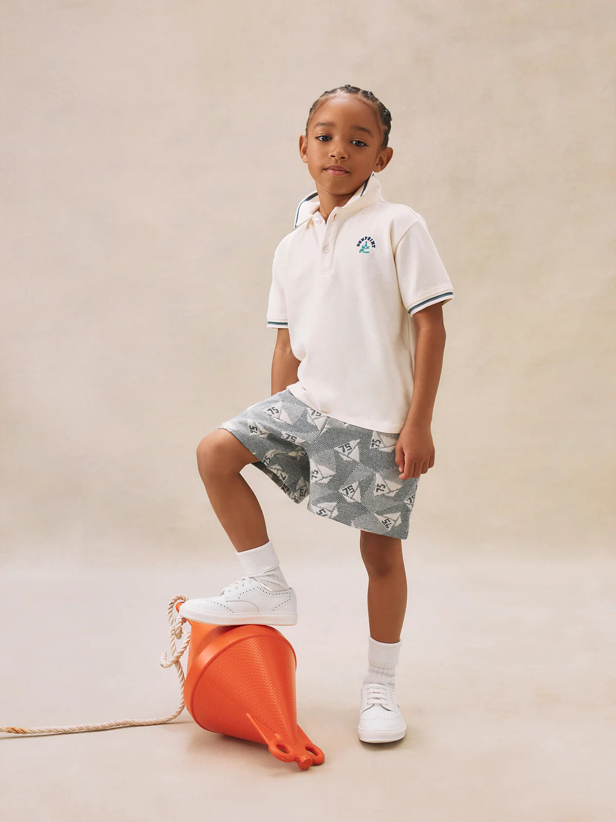 Bonpoint-Edric polo with striped collar