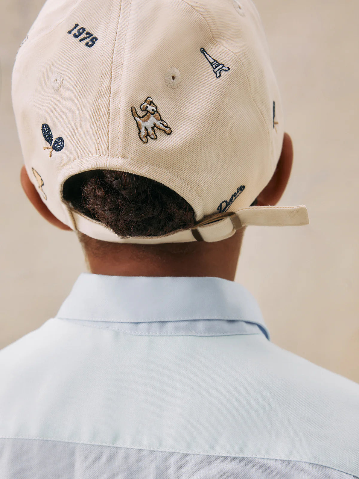 Bonpoint-Arnold embroidered white cap
