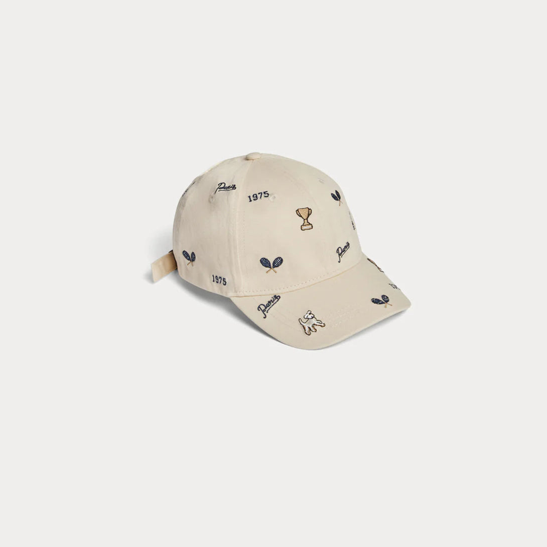 Bonpoint-Arnold embroidered white cap